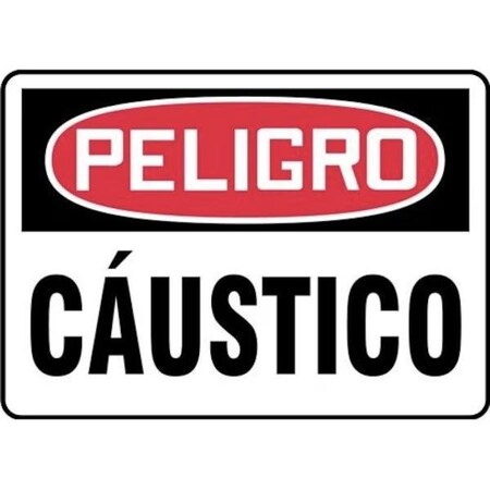 Accuform OSHA DANGER Safety Sign CAUSTIC 10 in SHMCHL010VA